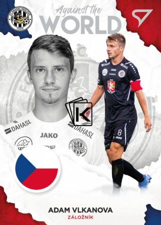 fotbalová kartička 2021-22 SportZoo Fortuna Liga Serie 2 Against the World  AW08 Adam Vlkanova FC Hradec Králové