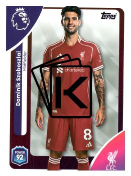 fotbalová kartička 2025-26 Topps  Premier League 171 Dominik Szoboszlai (Liverpool)