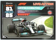 2022 Topps Formule 1Turbo Attax F1 Live Action 2021 212 Lewis Hamilton (Mercedes-AMG)