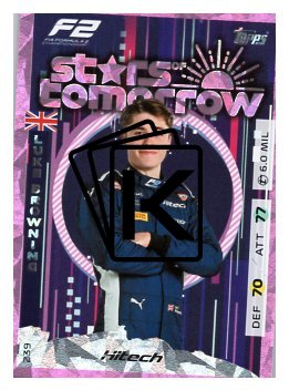 2025 Topps Turbo Attax F1 Hitech TGR Stars of Tomorrow HP 239 Luke Browning-Paralel Pink