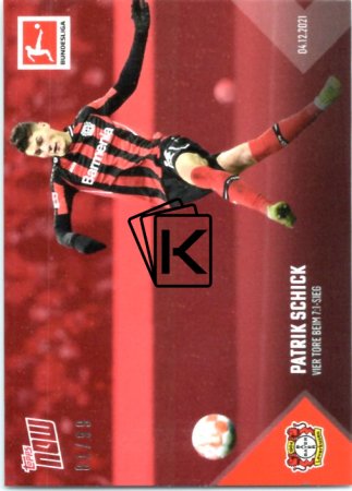 Fotbalová kartička 2021-22 Topps Now Bundesliga 087 Patrik Schick Bayer Leverkusen /99