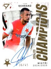 podepsaná karta 2025-26 SportZoo SK Slavia Praha Champions /45 CHS-IS Ivan Schranz