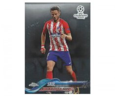 Fotbalová kartička Topps Chrome 2017-18 Champions League 13 Saúl – Club Atlético De Madrid