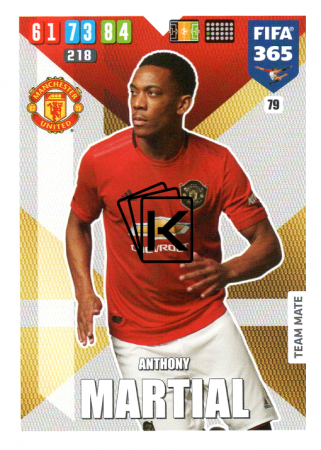 Fotbalová kartička Panini Adrenalyn XL FIFA 365 - 2020 Team Mate 79 Anthony Martial Manchester United