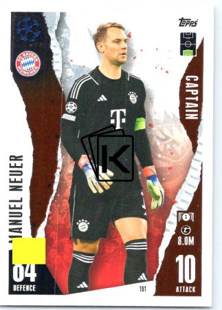 Fotbalová kartička 2023-24 Topps Match Attax UEFA Club Competitions 191	Manuel Neuer FC Bayern München