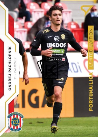 fotbalová kartička SportZoo 2020-21 Fortuna Liga Gold Limited 102 Ondřej Pachlopník FC Zbrojovka Brno /99