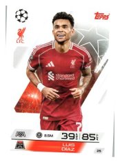fotbalová kartička 2025-26 Topps Match Attax UCC 25 Luis Díaz (Liverpool)