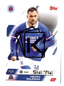 fotbalová kartička 2025-26 Topps Match Attax UCC 311 Nedim Bajrami (Rangers FC)