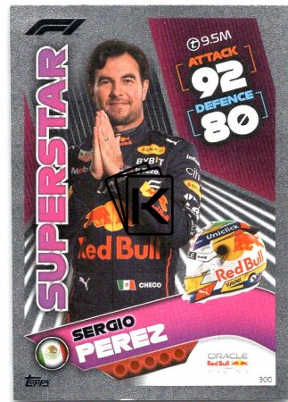 2022 Topps Formule 1Turbo Attax F1 Superstars 300 Sergio Perez (Red Bull Racing)