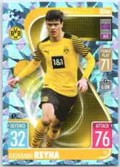 fotbalová kartička 2021-22 Topps Match Attax UEFA Champions League Crystal 185 Giovanni Reyna Borussia Dortmund