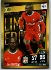 fotbalová kartička 2020-21 Topps Match Attax 101 Champions League Limited Edition LE1G Sadio Mané Liverpool