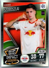 fotbalová kartička 2020-21 Topps Match Attax 101 Champions League Big Impact Signing 221 Dominik Szoboszlai RB Lipsko