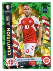 fotbalová karta Topps Match Attax EURO 2024 Green parallel Centurion CC 5 Christian Eriksen (Denmark)