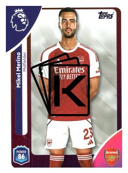 fotbalová kartička 2025-26 Topps  Premier League 6 Mikel Merino (Arsenal)