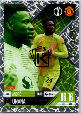 Fotbalová kartička 2024-25 Topps Match Attax EXTRA UEFA Club Competitions Shut Out 183 André Onana (Manchester United)