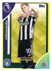 fotbalová kartička 2025-26 Topps  Premier League 230 Anthony Gordon (Newcastle United)-PARALLEL Yellow