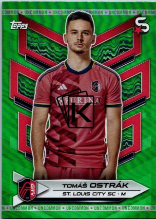 2024 Topps Superstars MLS 108 Tomáš Ostrák ST. Louis City Green Parallel