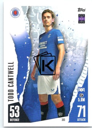 Fotbalová kartička 2023-24 Topps Match Attax UEFA Club Competitions 385 Todd Cantwell Rangers FC