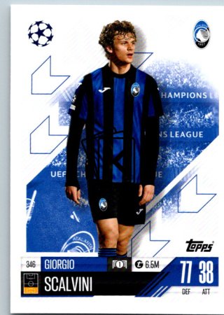 fotbalová kartička 2024-25 Topps Match Attax UEFA Club Competitions 346 Giorgio Scalvini (Atalanta BC)