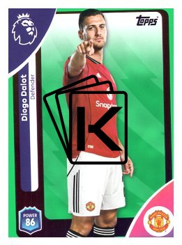 fotbalová kartička 2025-26 Topps  Premier League 204 Diogo Dalot (Manchester United)-PARALLEL Green