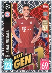 fotbalová kartička 2021-22 Topps Match Attax UEFA Champions Next Gen 166 Jamal Musiala FC Bayern Munchen