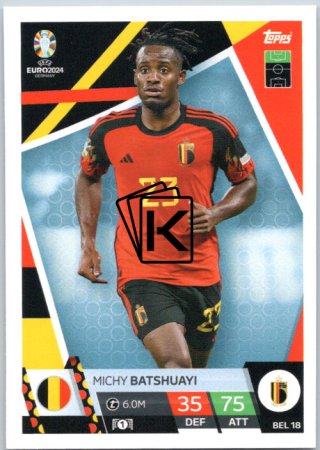 fotbalová karta Topps Match Attax EURO 2024 BEL18 Michy Batshuayi (Belgium)