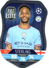 Fotbalová kartička 2022-23 Topps Match Attax UCL Pro Elite Shield SH1 Raheem Sterling Manchester City
