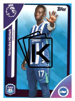 fotbalová kartička 2025-26 Topps  Premier League 79 Yankuba Minteh (Brighton & Hove Albion)-PARALLEL Blue