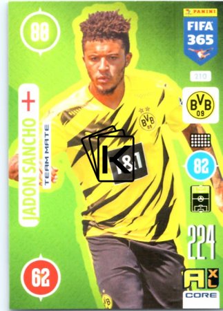 fotbalová karta Panini Adrenalyn XL FIFA 365 2021 Team Mate 210 Jadon Sancho Borussia Dortmund