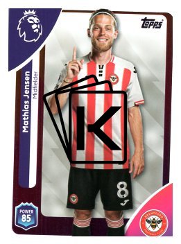 fotbalová kartička 2025-26 Topps  Premier League 61 Mathias Jensen (Brentford)