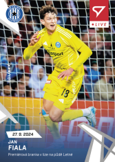 fotbalová kartička 2024-25 SportZoo Chance Liga Live L-10 Jan Fiala Sigma Olomouc