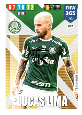 Fotbalová kartička Panini Adrenalyn XL FIFA 365 - 2020 Team Mate 332 Lucas Lima Palmeiras