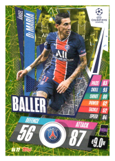 fotbalová kartička 2020-21 Topps Match Attax Champions League Extra Baller BA22 Ángel Di María PSG