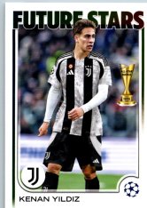 fotbalová kartička 2024-25 Topps UEFA Club Competitions Flagship 59 Kenan Yildiz – Future Stars Juventus