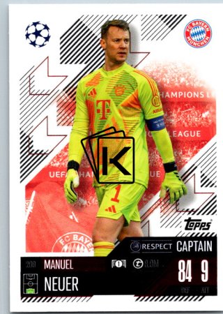 fotbalová kartička 2024-25 Topps Match Attax UEFA Club Competitions 209 Manuel Neuer (FC Bayern München)  -  Captain