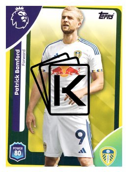 fotbalová kartička 2025-26 Topps  Premier League 338 Patrick Bamford (Leeds United)-PARALLEL Yellow