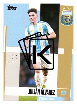 fotbalová kartička 2024-25 Topps Argentina Team Set 22 Julián Álvarez