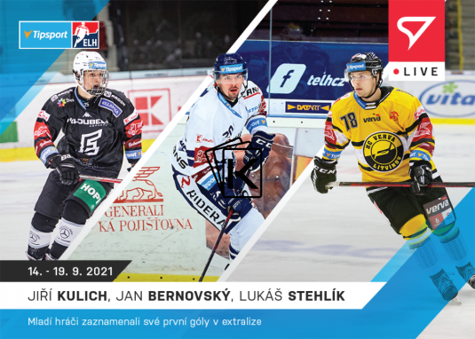 hokejová kartička SportZoo 2021-22 Live L-007 Kulich Beranovský Stehlík