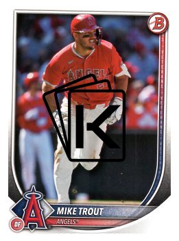 Baseballová karta 2025 Bowman 1 Mike Trout, Los Angeles Angels