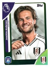fotbalová kartička 2025-26 Topps  Premier League 148 Joachim Andersen (Fulham)