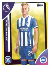 fotbalová kartička 2025-26 Topps  Premier League  75 Jan Paul van Hecke (Brighton & Hove Albion)-PARALLEL Yellow