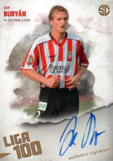 podepsaná karta 2025 Supr Cards Liga 100 BU-JA Buryán Jan FK Viktoria Žižkov gold /12