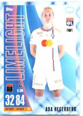 2023-24 Topps Match Attax EXTRA UEFA Club Competition Blue Crystal Parallel 174 Ada Hegerberg (Olympique Lyonnais)