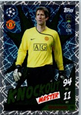 Fotbalová kartička 2024-25 Topps Match Attax EXTRA UEFA Club Competitions Knockout Master 298 Edwin van der Sar (Manchester United)