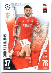 Fotbalová kartička 2023-24 Topps Match Attax UEFA Club Competitions 279 Gonçalo Ramos SL Benfica