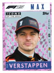 2025 Topps Turbo Attax F1  Icons of the Grid   312 Max Verstappen-Paralel Pink