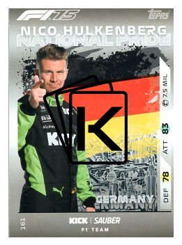 2025 Topps Turbo Attax F1 Kick Sauber National Pride  161	Nico Hülkenberg