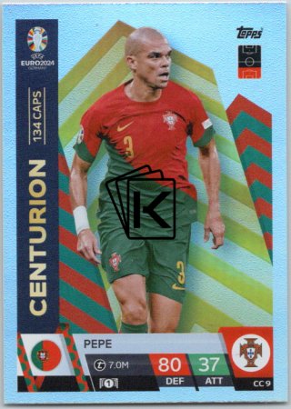 fotbalová karta Topps Match Attax EURO 2024 Centurion CC9 Pepe (Portugal)