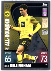 fotbalová kartička 2021-22 Topps Match Attax UEFA Champions All-Rounder 182 Jude Bellingham Borussia Dortmund