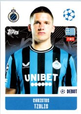 2024-25 Topps Champions League 157 Christos Tzolis (Club Brugge KV)